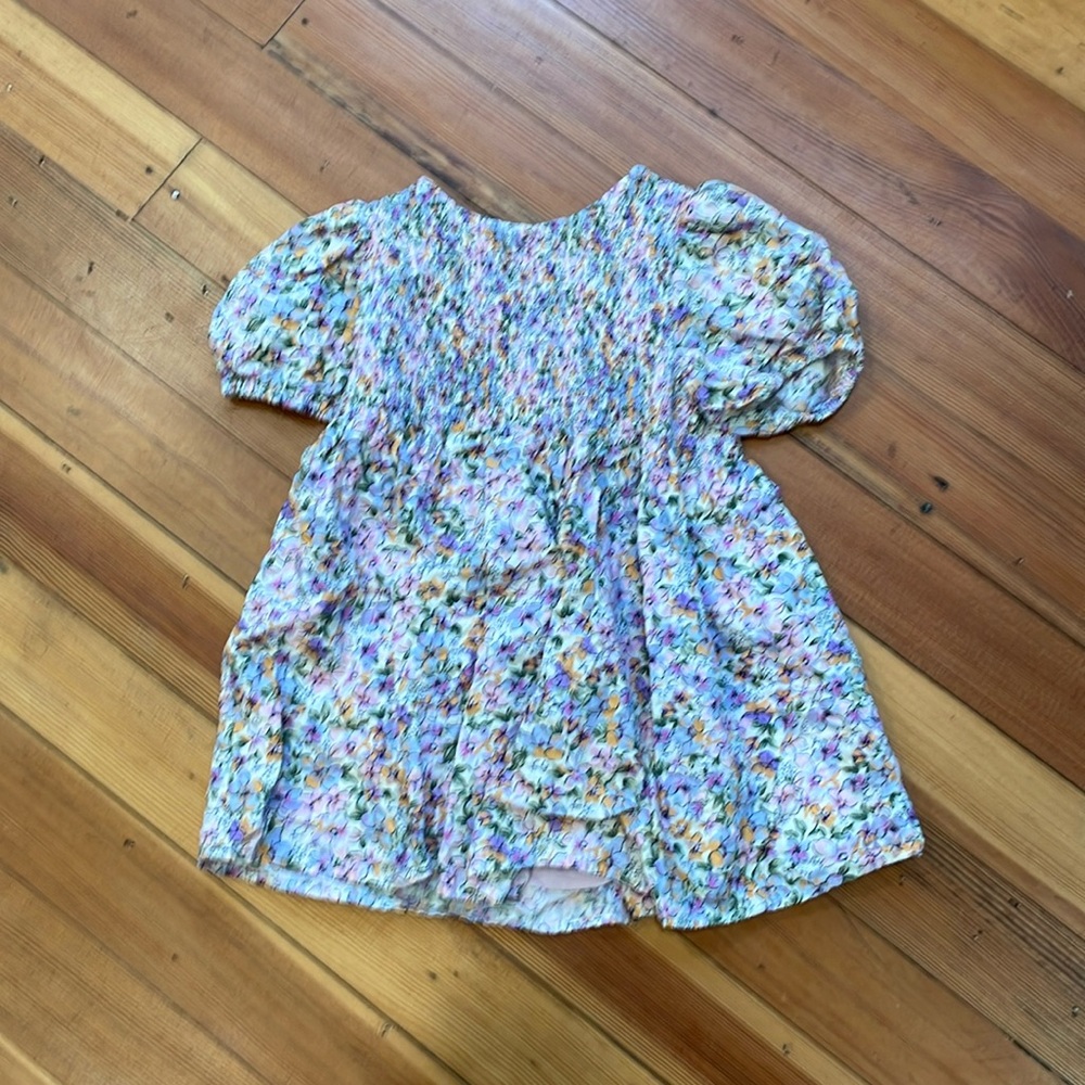Zara Kids - Floral Smocked Dress - 12 to 18M